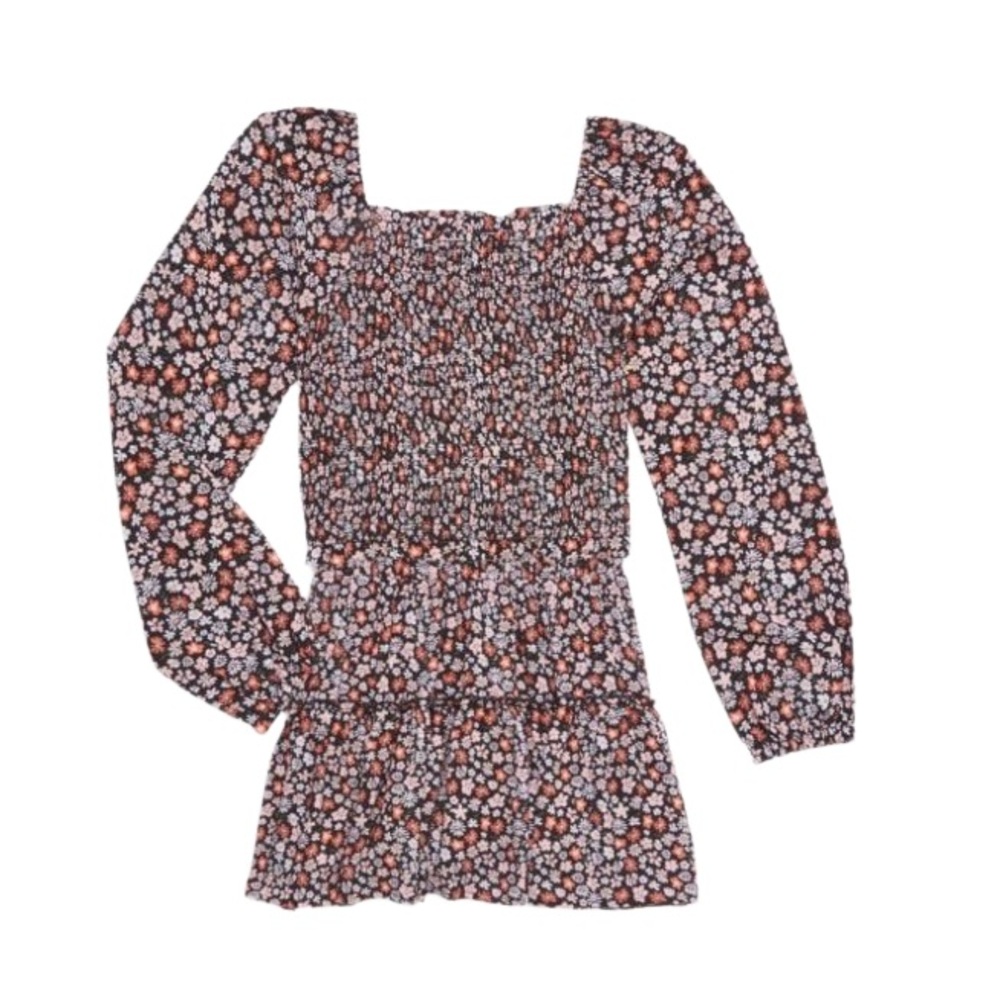 NWT Design History Girl's Smocked Floral Top with Tired Shorts